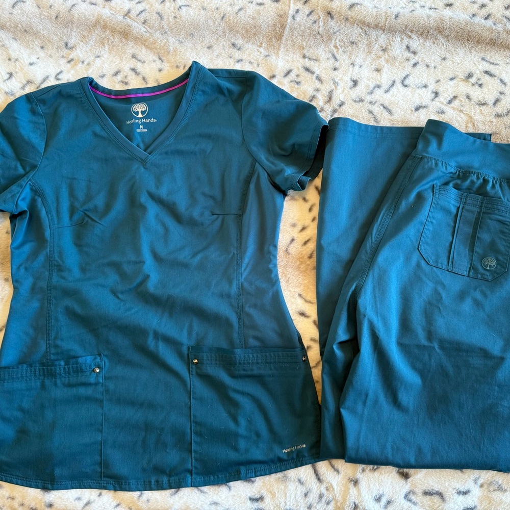 Healing Hands Scrub Top and Pants Set